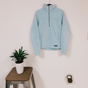 PATAGONIA HALF ZIP FLEECE/FUZZY SWEATER WITH LOGO